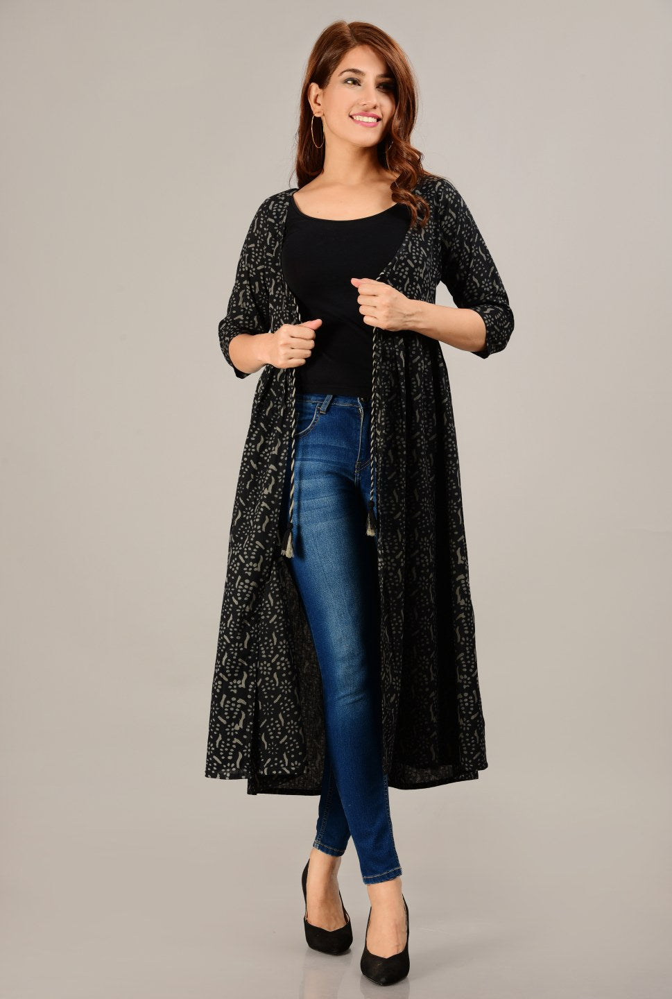 Bohemian Style Cotton Shrug for Women - Main Image