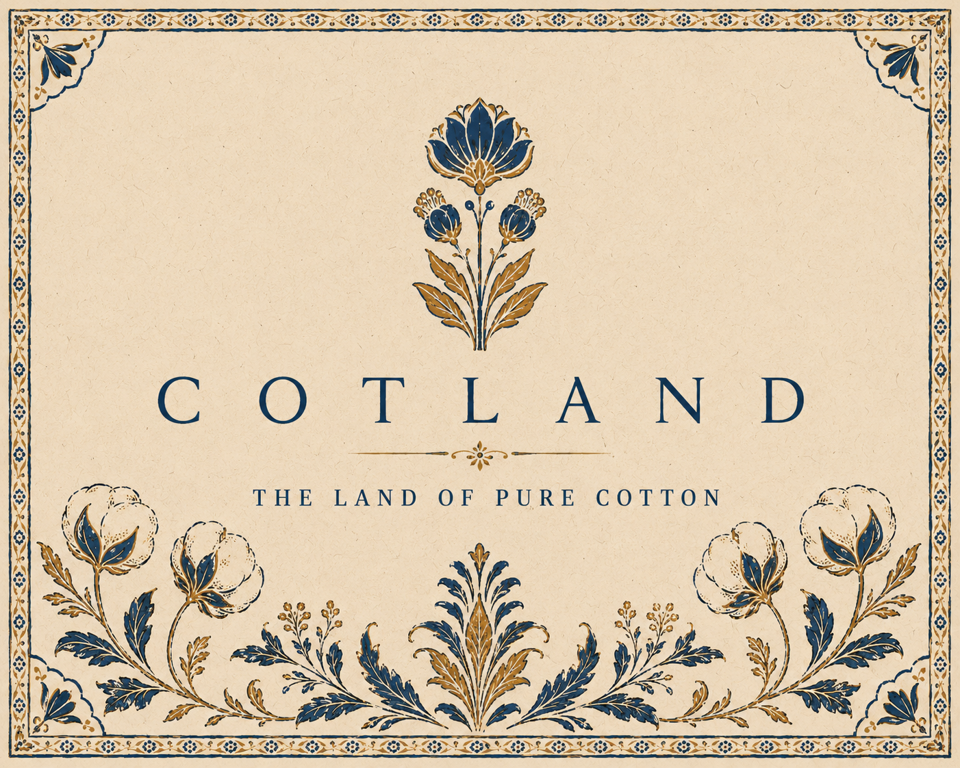 Heritage cotton branding artwork for a cotton versus polyester guide
