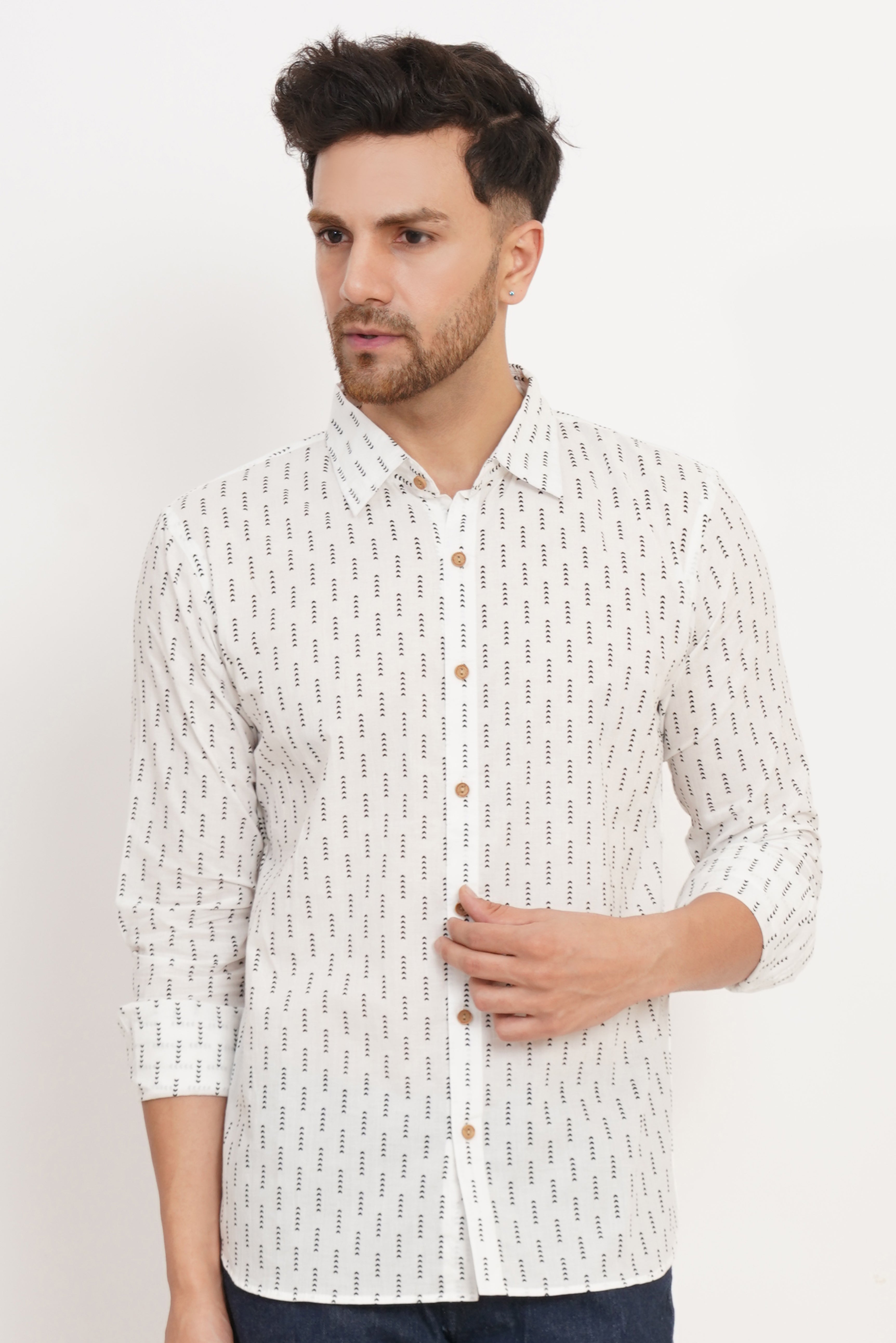 Chemise de travail classique en coton Jaipuri pour homme