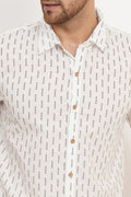 Heritage-Style Cotton Printed Half Sleeves Shirt for Men