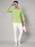 Elegantes Baumwollhemd mit Ikat-Muster für Herren