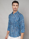 Soft Jaipuri Cotton Casual Shirt With Full Sleeves For Men by COTLAND - view 2