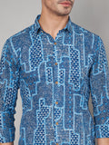 Soft Jaipuri Cotton Casual Shirt With Full Sleeves For Men by COTLAND - view 3