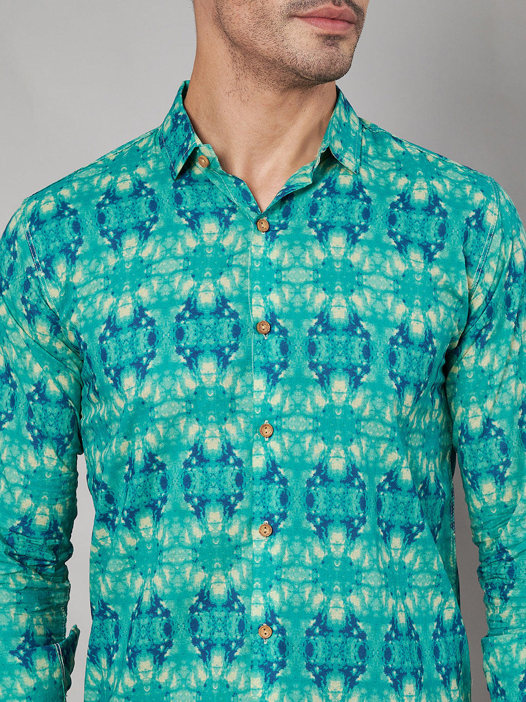 Vibrant Rajasthani Full Sleeve Cotton Shirt for Men