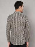 Chemise en pur coton à imprimé bloc pour homme