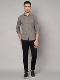 Chemise en pur coton à imprimé bloc pour homme