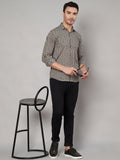 Chemise en pur coton à imprimé bloc pour homme