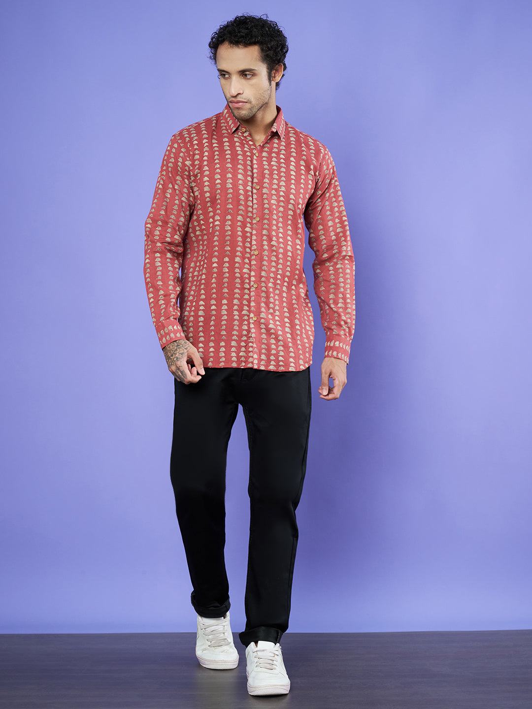 Designer Full Sleeves Jaipuri Cotton Shirt for Men