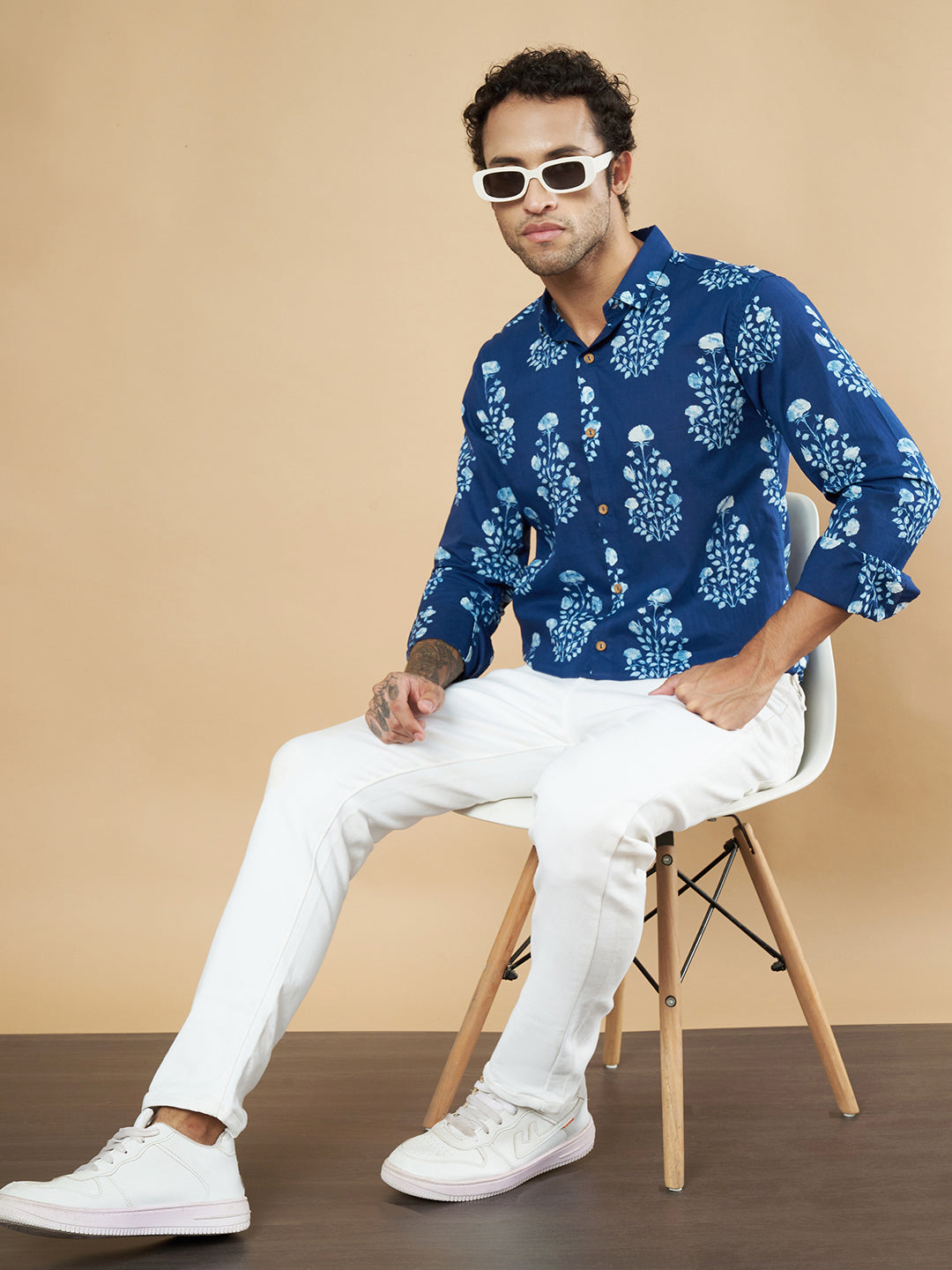 Rajasthani Heritage Cotton Long Sleeves Shirt for Men