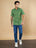 Green Floral Print Pure Cotton Shirt for Men