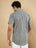 Pure Cotton Black and White Geometric Half Sleeves Shirt for Men