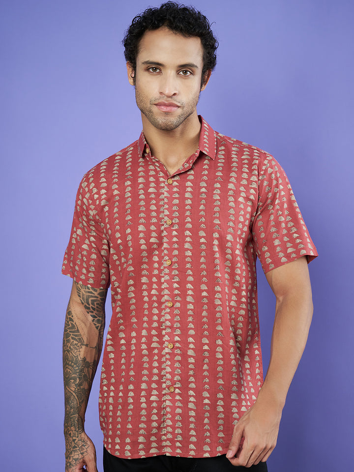 Jaipuri Cotton Half Sleeves Shirt for Men – Elegant Prints