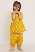 Festive Alia Cut Kurta With Afghani Salwar For Girls