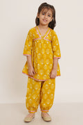 Festive Alia Cut Kurta With Afghani Salwar For Girls