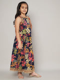 Festlicher Lehenga Choli aus reiner Baumwolle mit Quasten für Mädchen