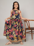 Festlicher Lehenga Choli aus reiner Baumwolle mit Quasten für Mädchen