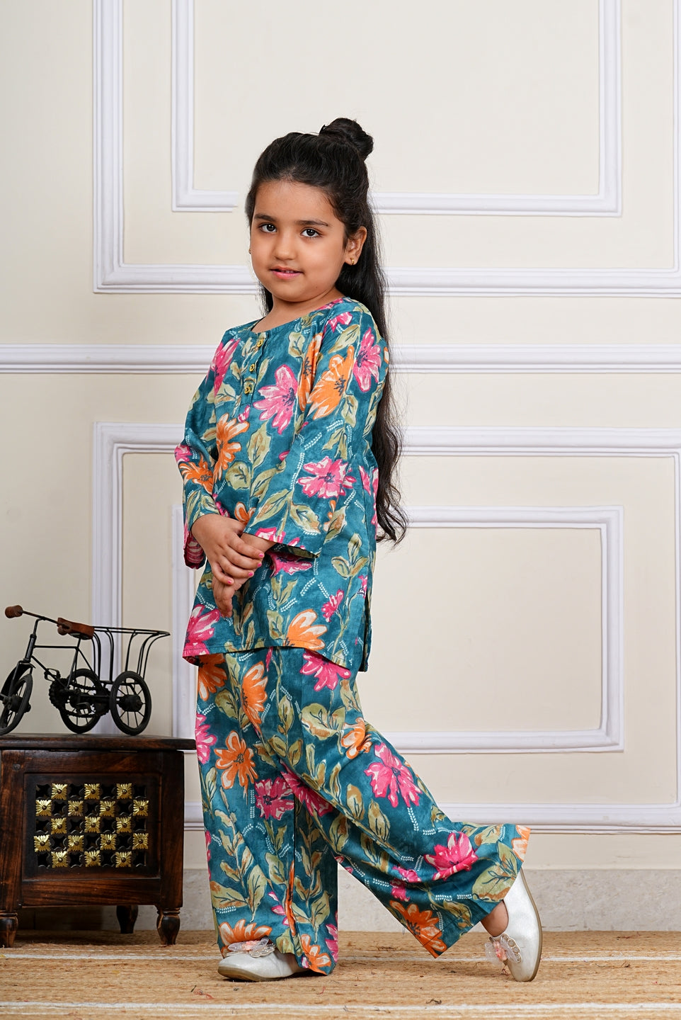 Designer Full Sleeves Kurta and Palazzo Set for Girls