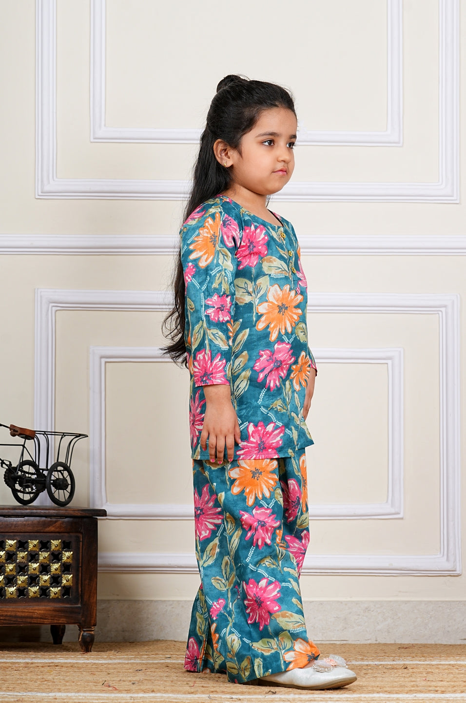 Ensemble Kurta et Palazzo à manches longues pour filles