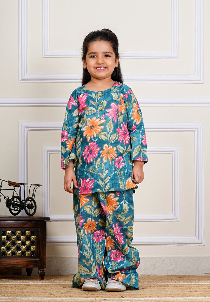 Designer Full Sleeves Kurta and Palazzo Set for Girls