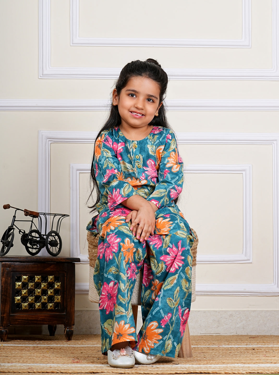 Designer Full Sleeves Kurta and Palazzo Set for Girls