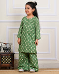 Traditional Jaipuri Kurta And Palazzo For Girls
