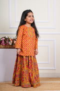 Pure Cotton Ethnic Straight Kurti with Skirt For Girls