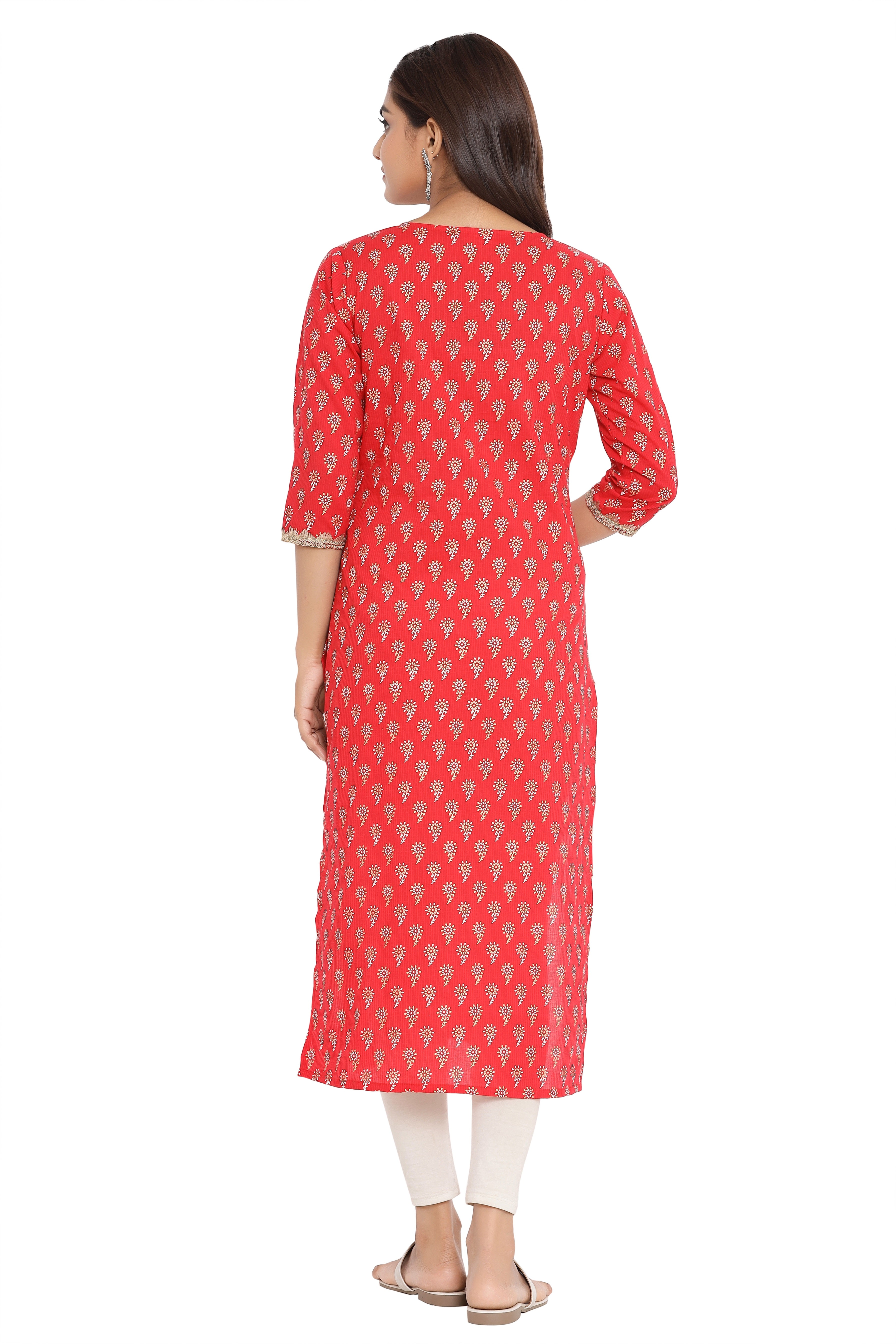 Pure Jaipuri Cotton Kurta with Paisley Print for Women