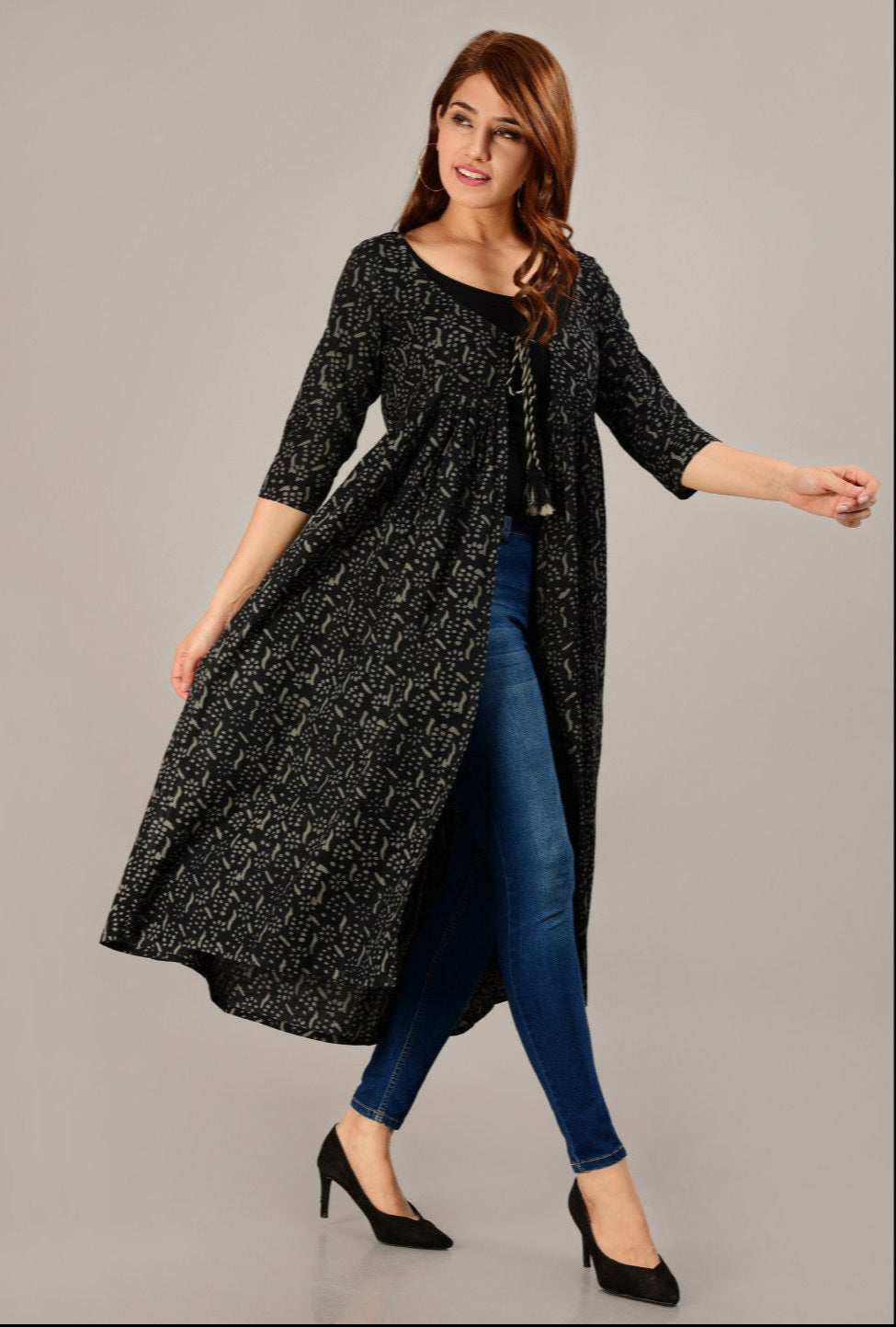 Haut caftan en coton bohème chic pour femme