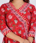 Rajasthani Heritage Red Angrakha Kurta for Women