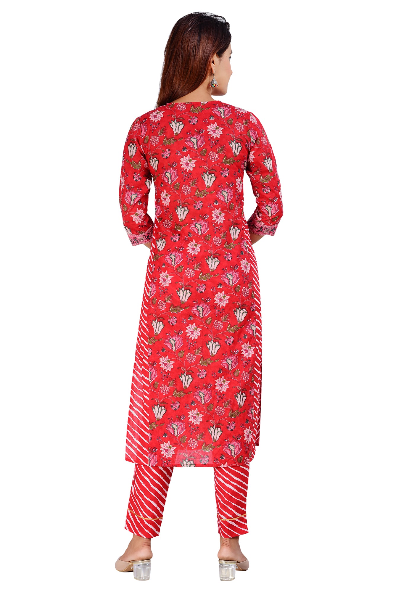 Ensemble Kurta et Palazzo en coton jaune moutarde pour femme