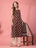 Black and Maroon Zigzag Kurta Set For Women