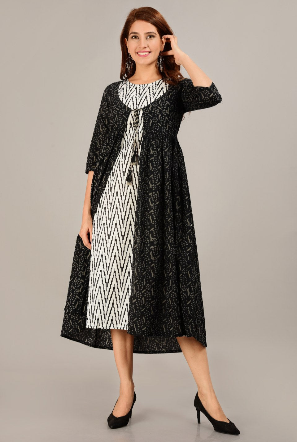 Haut caftan en coton bohème chic pour femme