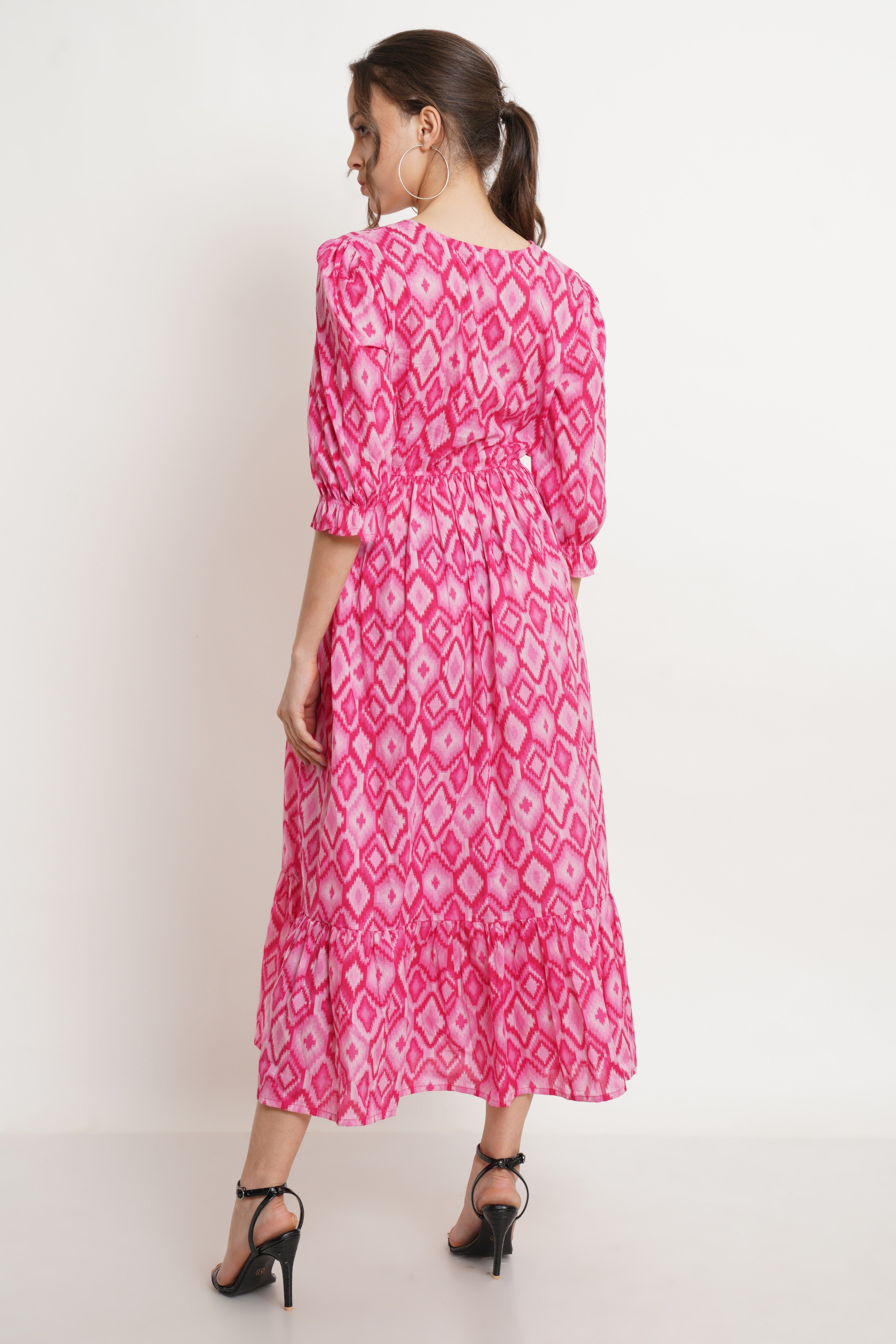 Sommerkleid mit Trägern und Aufdruck für Damen