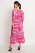 Handcrafted Rajasthani Ikat Cotton Dress for Women