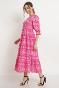Handcrafted Rajasthani Ikat Cotton Dress for Women