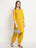 Mustard Yellow Pure Cotton Floral Printed Kurta Salwar Set for Women