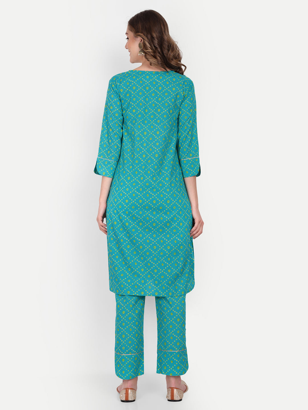 Banhej Print Cotton Kurta and Pants Set for Women