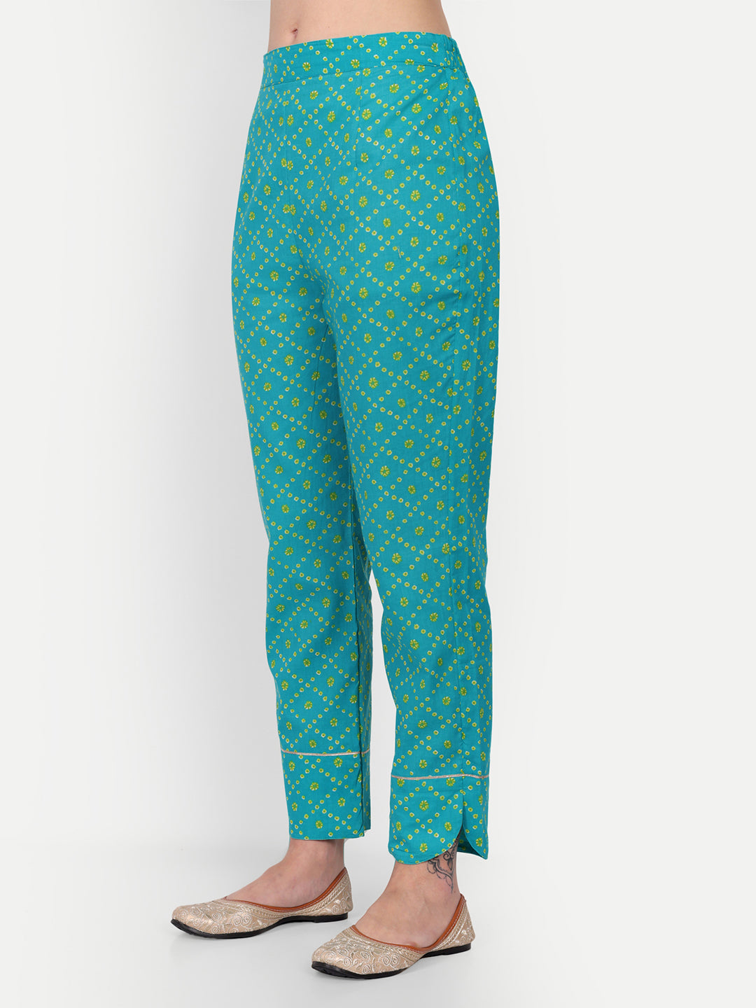 Banhej Print Cotton Kurta and Pants Set for Women