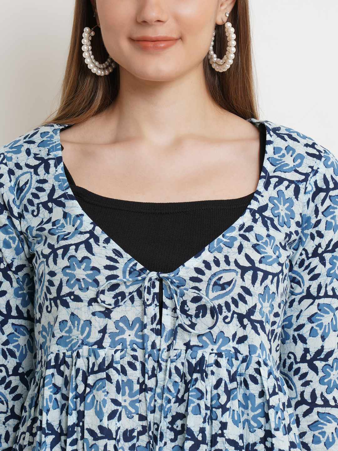 Breathable Cotton Printed Shrug for Women