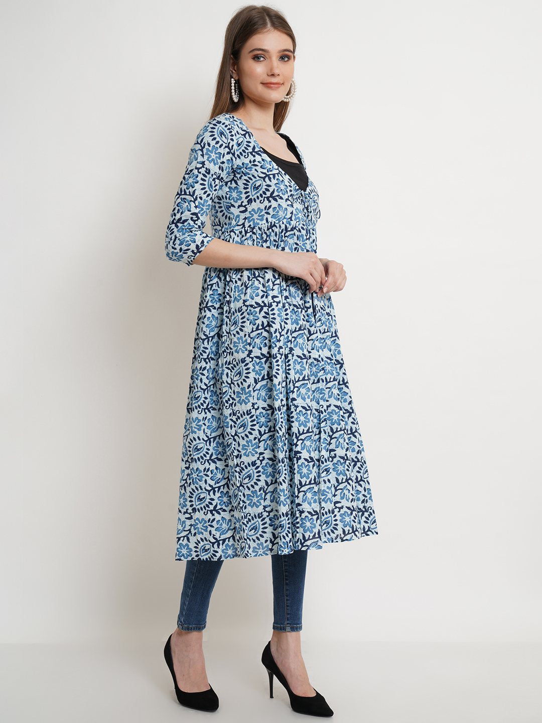 Breathable Cotton Printed Shrug for Women