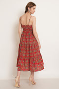 Sommerkleid mit Trägern und Aufdruck für Damen