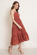 Sommerkleid mit Trägern und Aufdruck für Damen