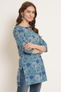 Kurti court à fleurs élégant pour femmes