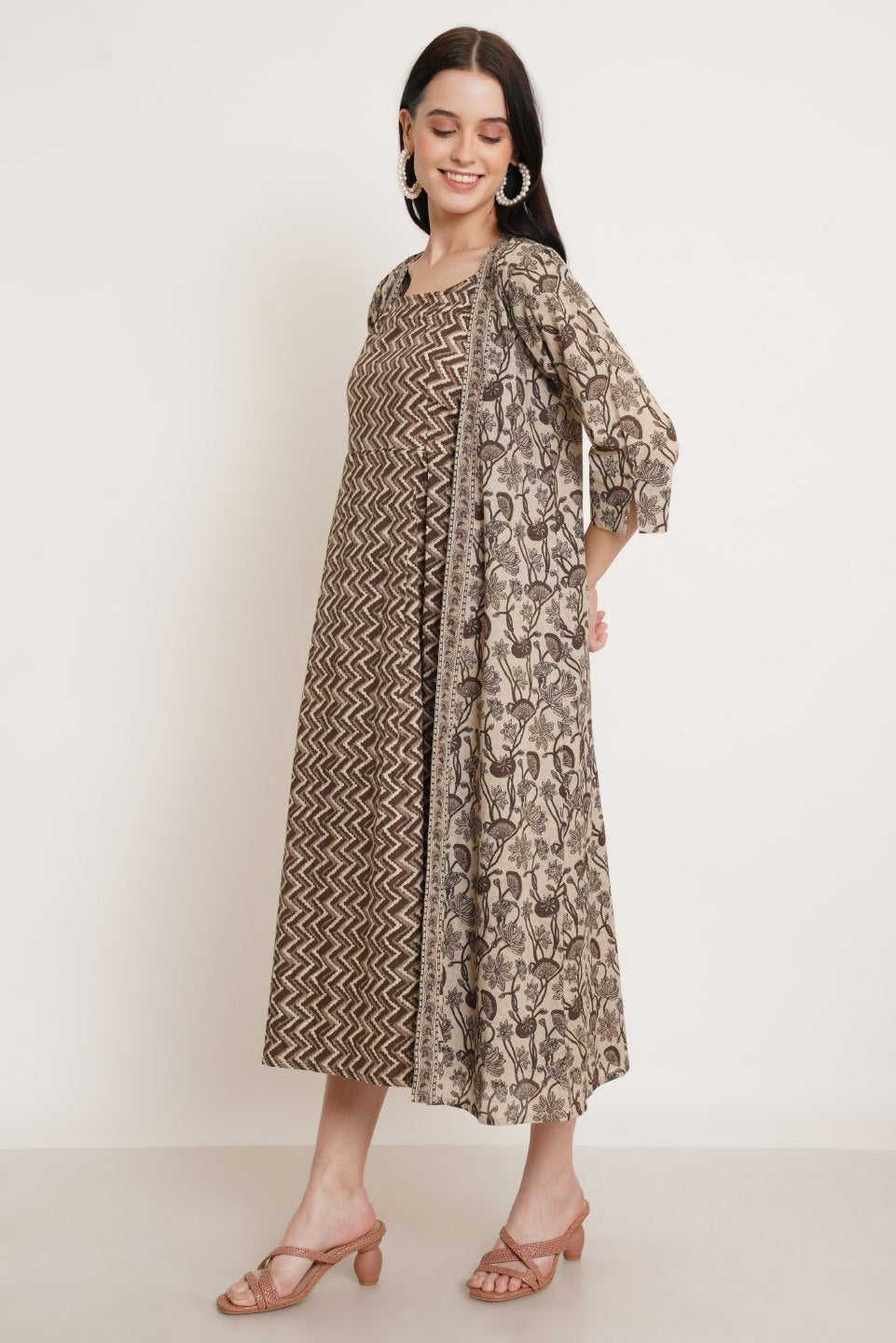 Boho-Chic-Kaftan-Oberteil aus Baumwolle für Damen