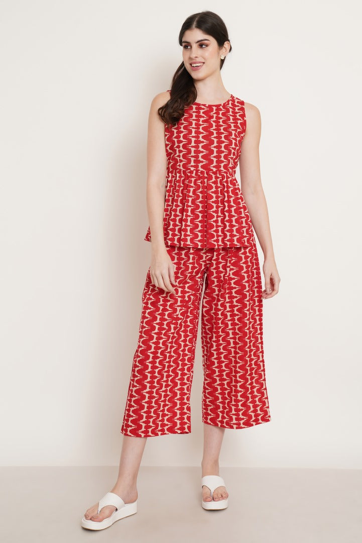 Kurti décontracté en coton imprimé Doodle pour femmes