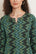 Kurti court en coton à zigzag géométrique vert pour femme