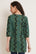 Kurti court en coton à zigzag géométrique vert pour femme