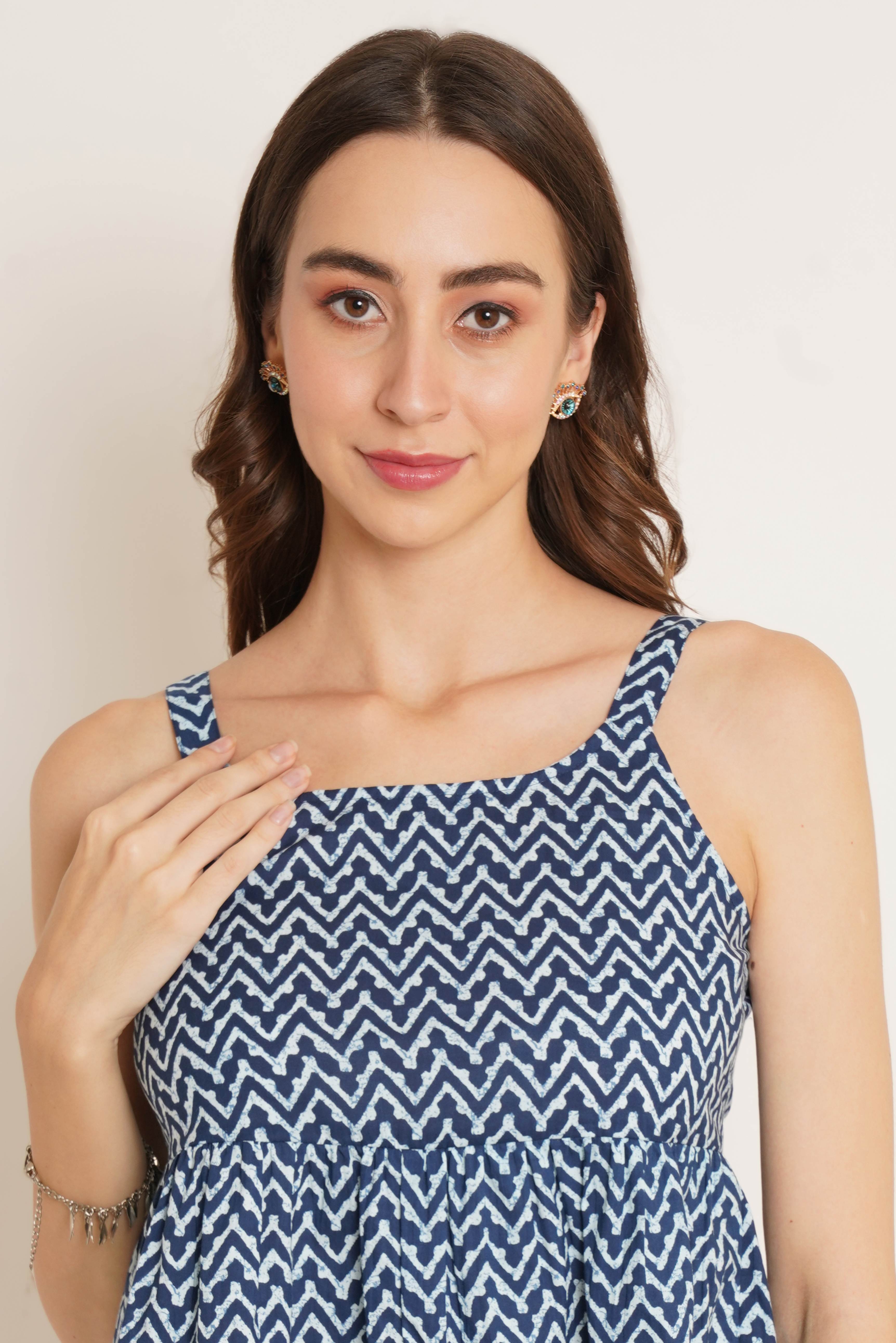 Handcrafted Jaipuri Cotton Peplum Crop Top for Women