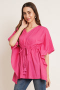 Longline Chevron Print Cotton Kaftan Top For Women