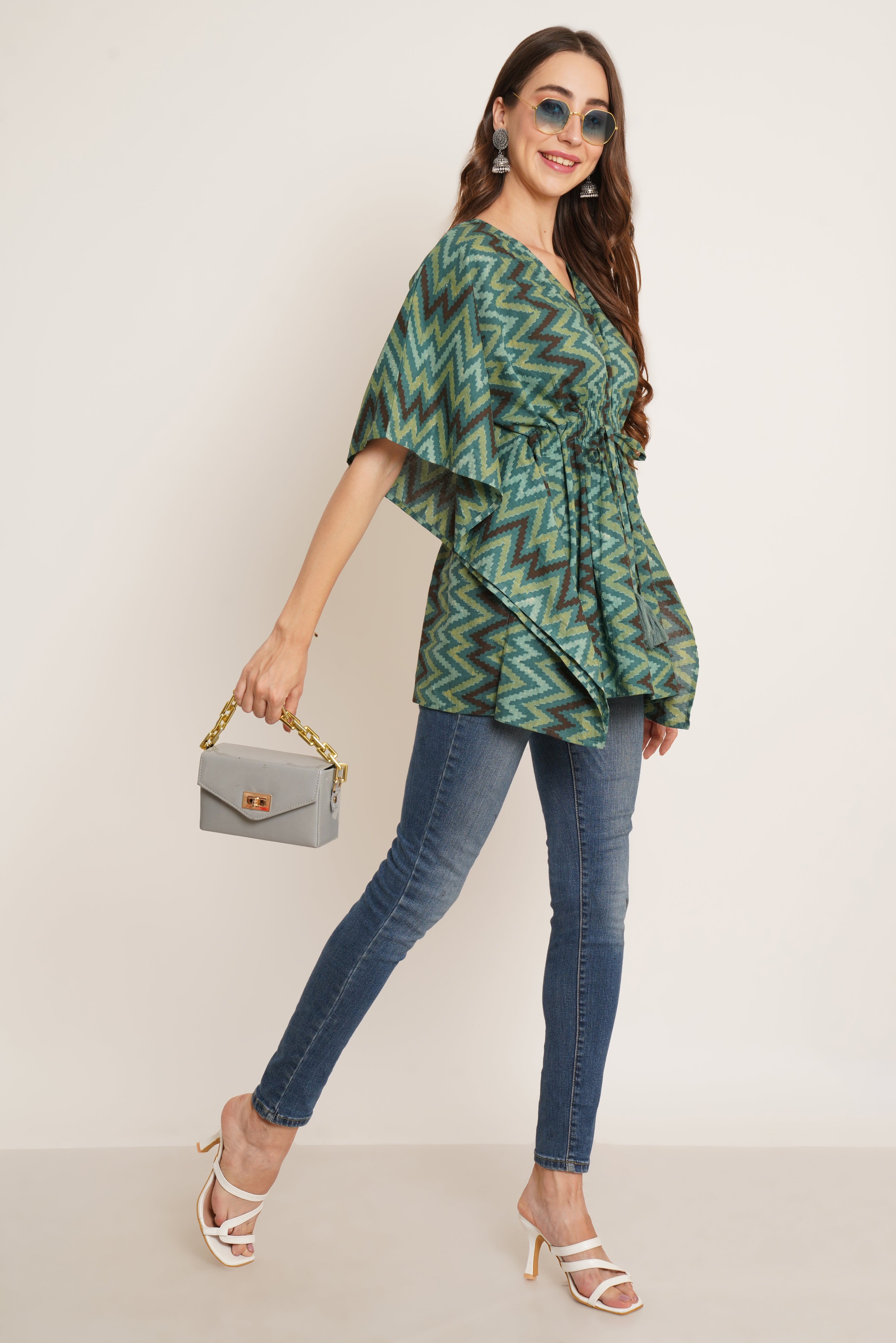 Boho Chic Cotton Kaftan Top For Women